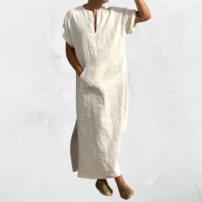 Men's Linen V Neck Jubba Thobe