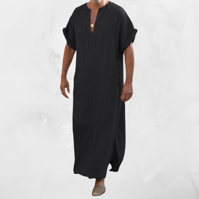 Men's Linen V Neck Jubba Thobe