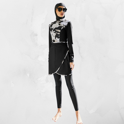 NEW 3pc Modest Print Patchwork Burkini