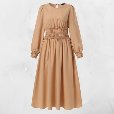 Women's Solid Long Sleeve Casual Abaya