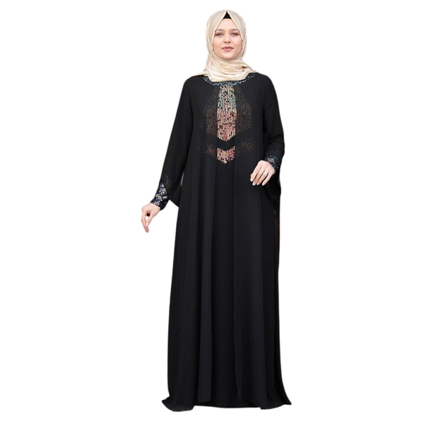 Women's Plus Size Sequin Chiffon Abaya