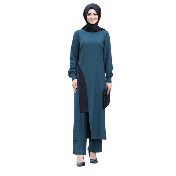 Women's Pearl Detail Tunic with Trousers