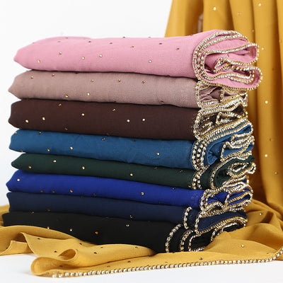 Women's Diamond Chiffon Long Hijab