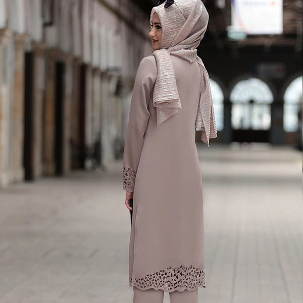 Women's Formal Abaya with Lace Detail