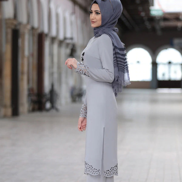 Women's Formal Abaya with Lace Detail