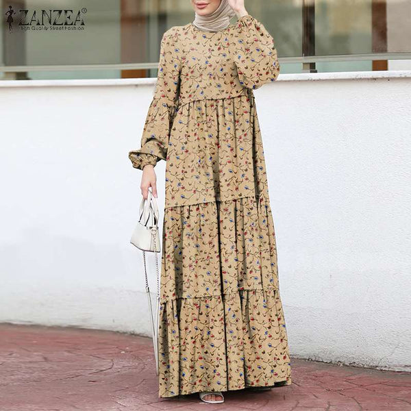 Women's Print Ruffle Abaya
